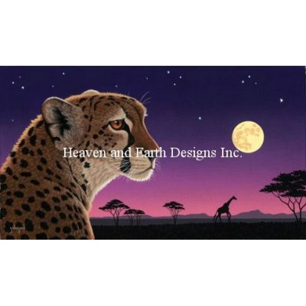 画像1: クロスステッチHAED(Heaven and Earth Designs)図案（チャート） - Schim Schimme  - Cheetah Twilight (1)