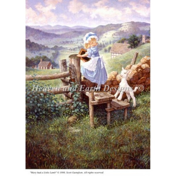 画像1: HAED(Heaven and Earth Designs)図案（チャート） -Scott Gustafson  - Mini Mary Had A Little Lamb (1)