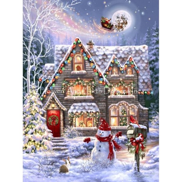 画像1: クロスステッチ キット[HAEDレギュラー] Christmas House 25ct -Heaven and Earth Designs (1)