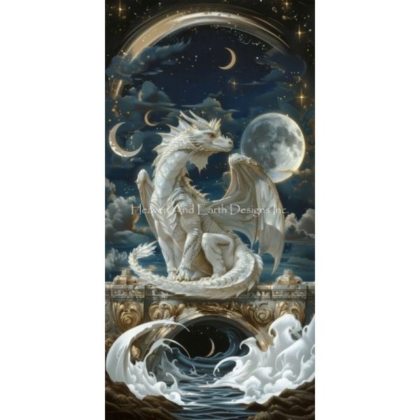 クロスステッチ キットSilver Moon Dragon-HAED(Heaven and Earth Designs)