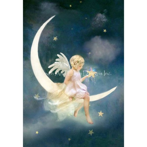 画像1: クロスステッチ キット[HAEDレギュラー] Moon Angel Request A Size 18ct -Heaven and Earth Designs (1)