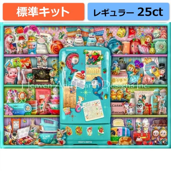 画像1: クロスステッチ キット[HAEDレギュラー]The Kitschy Kitchen Shelf 25ct -Heaven and Earth Designs (1)