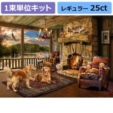 画像1: クロスステッチ キット（1束単位）[HAEDレギュラー] Lakeside Cabin 25ct -Heaven and Earth Designs (1)