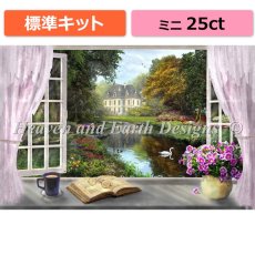 画像1: クロスステッチ キット（標準）[HAEDミニ] Mini Window With A View 25ct -Heaven and Earth Designs (1)