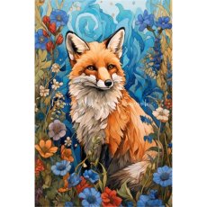 画像2: クロスステッチ キット（標準）[HAEDレギュラー] Fox In The Flowers 25ct -Heaven and Earth Designs (2)