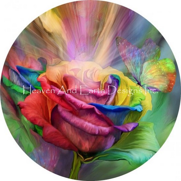 クロスステッチ図案-Ornament Healing Rose-Heaven and Earth Designs(HAED)