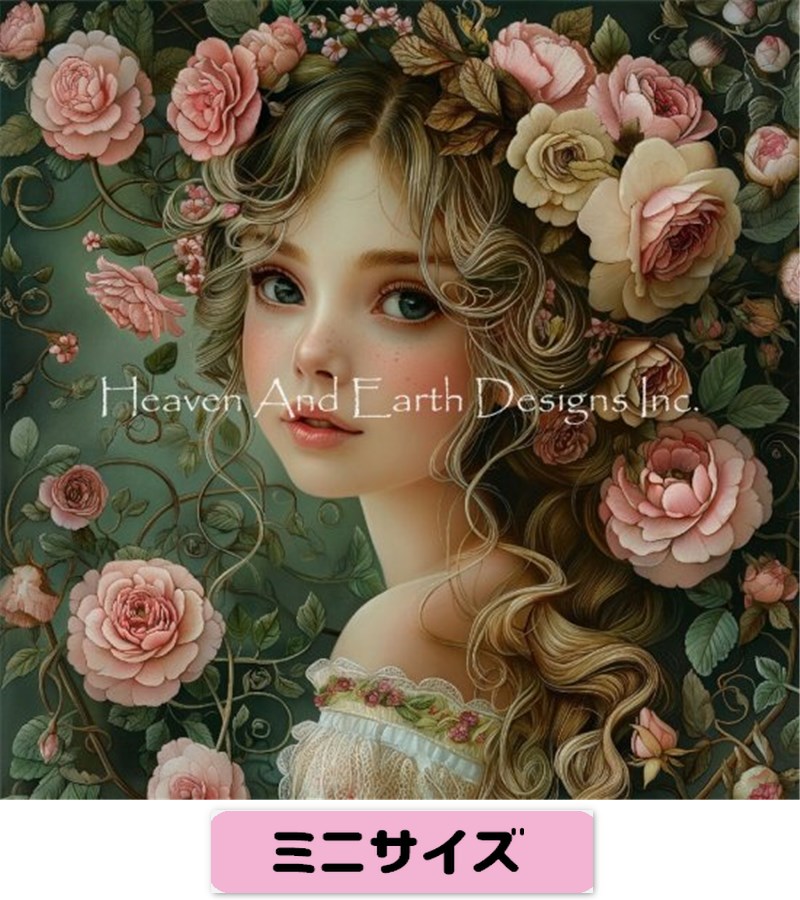 クロスステッチキット Mini Flower Girl MMS - Heaven and Earth Designs(HAED)