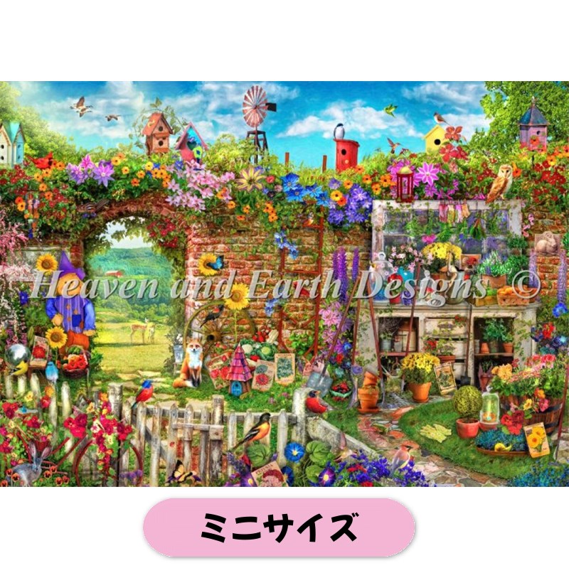 クロスステッチキット【HAEDミニ】 Mini Garden Gate - Heaven and Earth Designs(HAED)